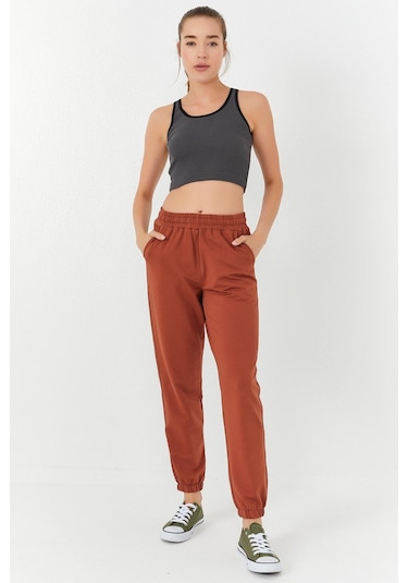 Tommy Life Antrasit Basic Sıfır Kol Dar Kalıp U Yaka Kadın Crop Top Atlet - 97160 Antrasit