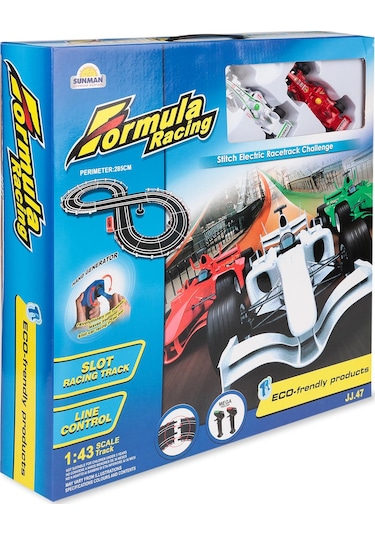 Sunman Oyuncak Yarış Set 1/43 Formula Racing Müzikli 285 CM. - Standart