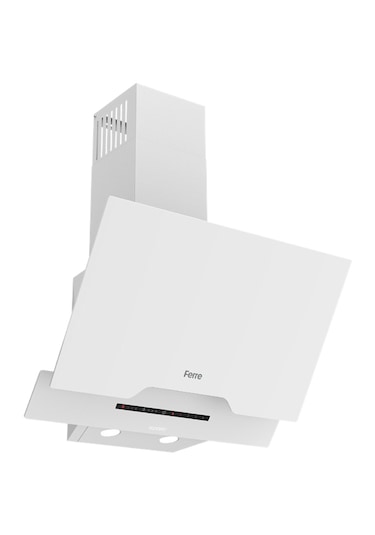 Ferre D064-SA SILENTART Beyaz Yatık Cam Davlumbaz