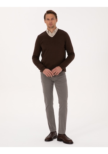 Pierre Cardin Erkek Kahverengi Kazak /triko 50314190-vr029 Kahverengi