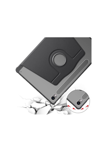 Galaxy Uyumlu Tab S9   Kılıf Termik Kalem Bölmeli Dönebilen Standlı Kılıf