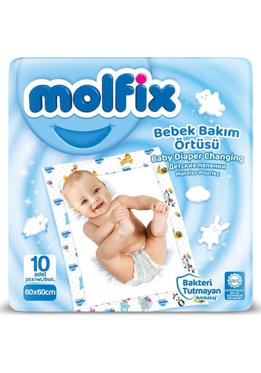 Molfix Bebek Bakım Örtüsü 60x60 10 Adet