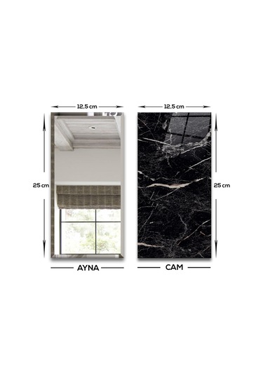 Decorita Dekor Camı | Granit Desenli Cam ve Ayna | 10'lu Takım Granit Desenli