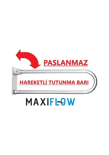 Maxiflow Hareketli Engelli Tutunma Barı Tutamak