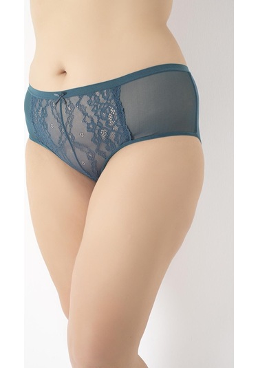 Kadın Büyük Beden Dantelli 4'lü Paket Külot Asorti-2 C4t0n5o408 001