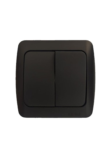 Sıva Üstü Siyah Vantablack Komütatör İkili Anahtar Elbi / Alsu