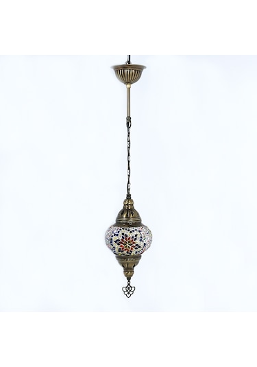 Dekoratif MOZAİK AVİZE TEKLİ TAVAN LAMBASI YATAK ODASI
