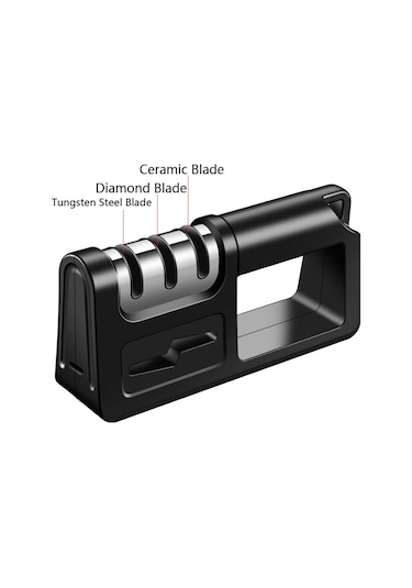 2 Adet Üç Aşamalı Mutfak Çok Fonksiyonlu Bileme Taşı Diamond