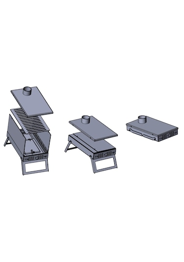Katlanır Portatif Kamp,çadır,piknik Sobası. 2mm Çelikten Soba
