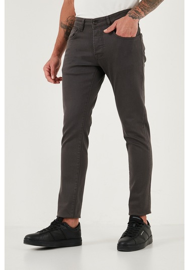 Buratti Streç Pamuklu Slim Fit Normal Bel Dar Paça Jeans Erkek Kot Pantolon 1115C24Napoli Füme Buratti Streç Pamuklu Slim Fit Normal Bel Dar Paça Jeans Erkek Kot Pantolon 1115C24Napoli Füme