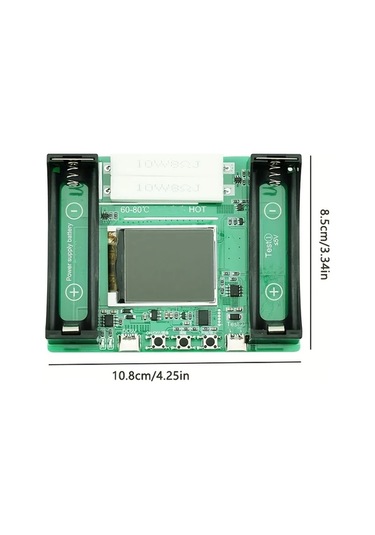 Meridiangoods 18650 Lityum Pil Kapasite Ve İç Direnç Test Cihazı - Usb C Şarj