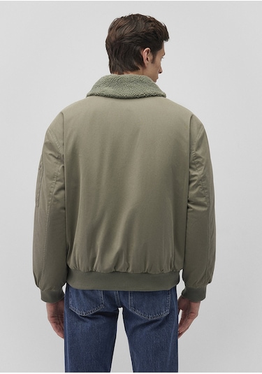 Mavi - Dik Yaka Yeşil Bomber Ceket 0110465-85485 Yeşil