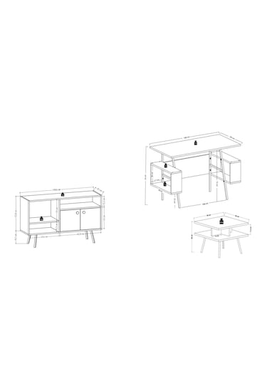 Lagomood İrony Maxi İki Koltuklu Ofis Takım Antrasit Ceviz