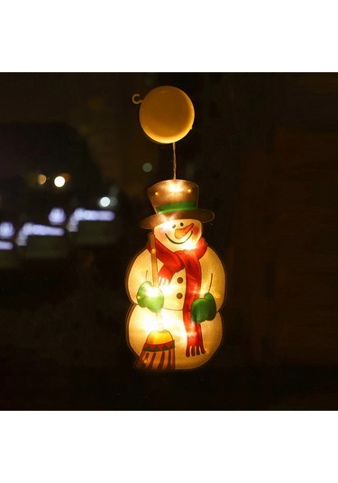 Suofeng S2-kardan Adam Figürlü Led Işık Zinciri, Islak Beyaz Işık, Noel Dekorasyonu, Pencere/perde Süsü, Pilli Piller Dahil Değil Çok Renkli