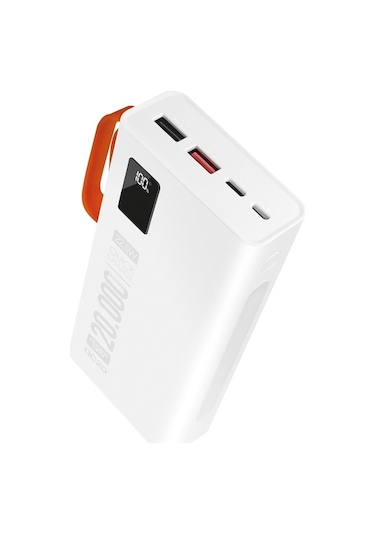20.000 Mah. Pd 22.5w Hızlı Şarj Qc20 Beyaz Powerbank BEYAZ