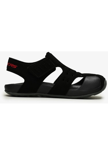 Skechers 92330l Bkcc Side Wave Çocuk Siyah Sandalet Siyah