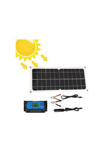 Yaozixa 120w Monokristal Güneş Paneli, Usb Ve Dc Çıkışlı, 21% Verimlilik, Ip65 Su Geçirmez, Kontrolörlü Dış Mekan Şarj Ünitesi