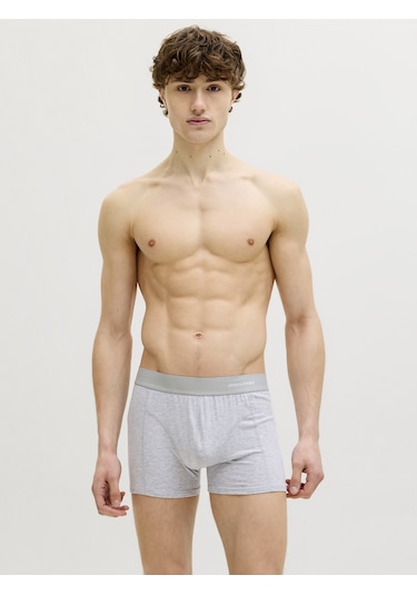 Jack & Jones Erkek 3'lü Bambu Boxer Paketi - Gabriel - 12291864 Siyah