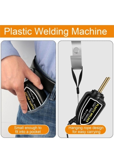 Mufunye Araba Tampon Tamiri Makinesi - Plastik Kaynak Aleti, 0.6mm M/0.8mm V Dalgalı Çivi, Led Göstergeli 200psc Kaynak Makinesi