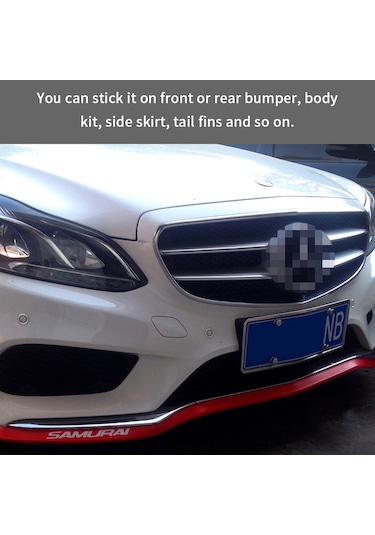 Symbee Araba Tampon Koruması 2.5m Tpvc Dekoratif Çubuk - Ön/arka Yan Panel Koruyucu, Esnek, Kırılmaz, Kırmızı