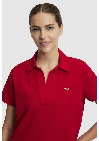 U.S. Polo Assn. U.s. Polo Assn. Kadın Kırmızı Tişört Basic 50323447-vr171 Basıc Kırmızı
