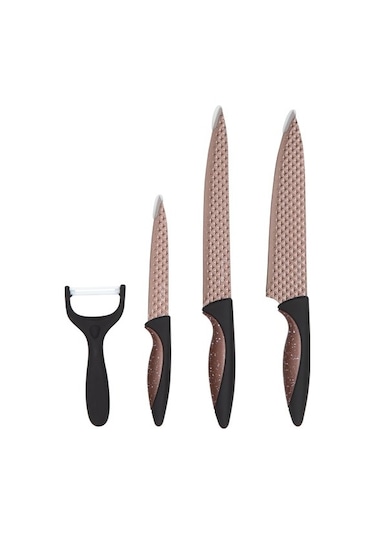 Pierre Cardin 4 Parça Bıçak Seti Pluto Bakır Siyah