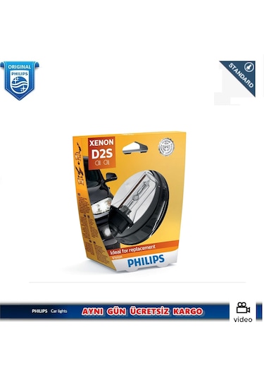 Philips D2S Xenon Standart Ampul 85122 Vis1 Ean- 8727900364910
