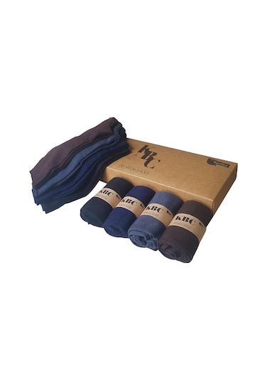 12'li Çok Renk Dikişsiz Bambu Erkek Yazlık Klasik Çorap Seti Çok Renkli