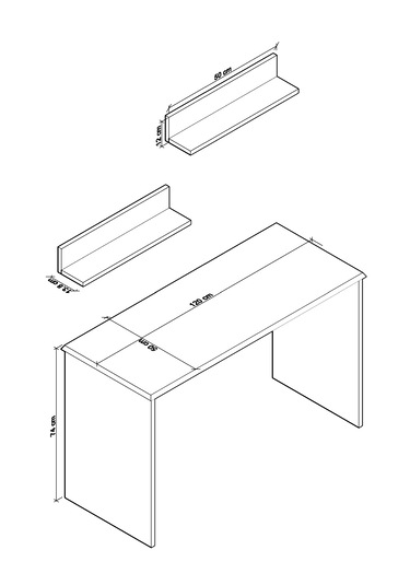 Olven Çalışma & Ofis Masası 120 Cm Beyaz-meşe