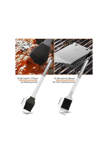 Suntek 20 Adet Barbekü Izgara Alet Seti Paslanmaz Çelik