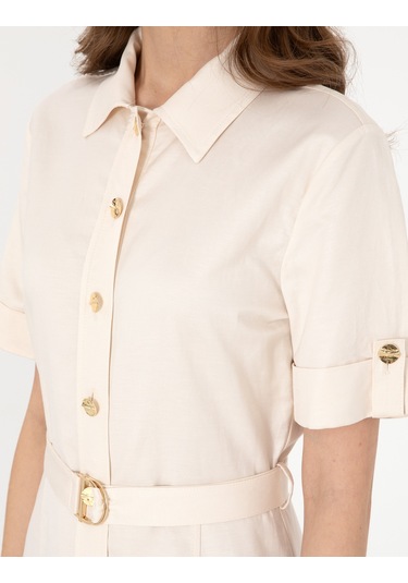 Pierre Cardin Kadın Ekru Elbise Dokuma 50301025-vr019 Ekru