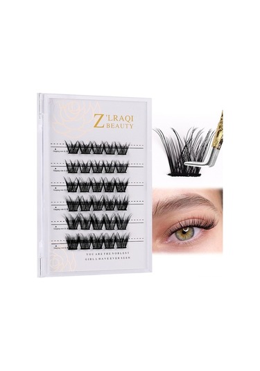 Pazly Z'lraqı Doğal Hacimli Kirpikler 10+12+14mm 30 Adet+pençe Hediye Sahte Vizon Gümüş