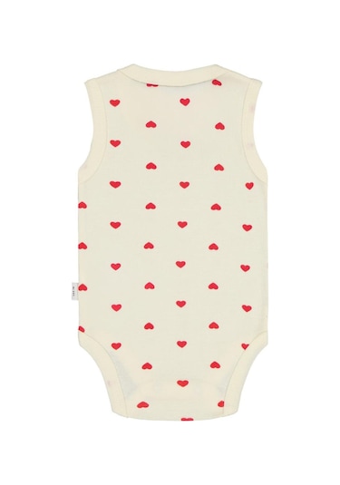 Civil Baby Kalp Baskılı 1-36 Ay Çıtçıtlı Badi Sarı