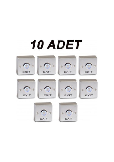 Vk-k15a Işıklı Buton Paslanmaz Çelik 10 Adet