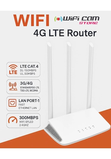 Sim Kartlı 3 Antenli Router Modem