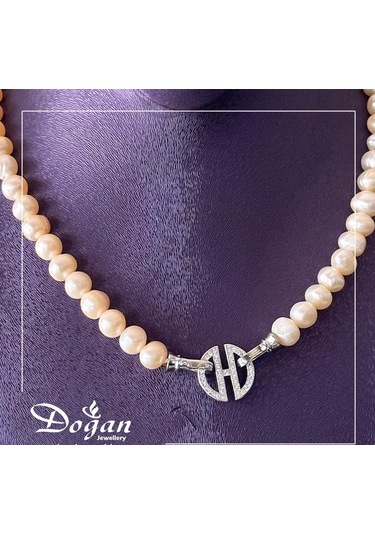 Doğan Silver 925 Ayar Gümüş Madalyon İncili Kolye Dgn21591