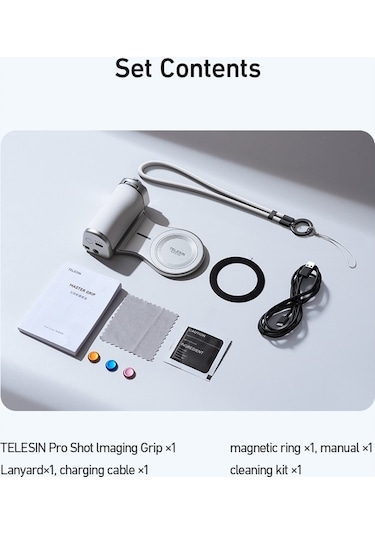 Telesın Magsafe Pro Shot Grip Sadece Apple, Uyumlu iPhone
