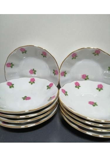 Porland Porselen 11 Cm Gülyaldız 12'li Çay Tabak Beyaz