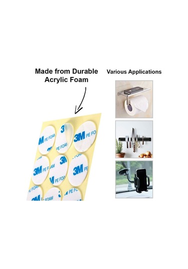 500 Adet 30mm Yuvarlak Kesimli Köpüklü Çok Güçlü Çift Traflı Bant 30 Mm Çap 30 MM