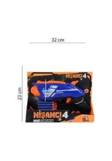 Nişancı 4 Sünger Dart Atan 10 Dartlı Silah 6262