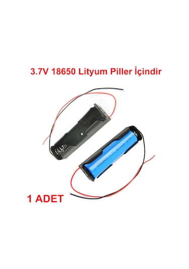 Robizstore-Tekli 1 Li 18650 Pil Yuvası Kablolu Tutucu 3.7V Pil Şarj Kutusu