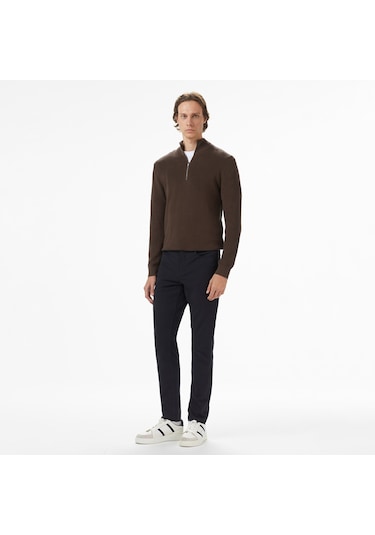 Nautica Erkek Kahverengi Classic Fit Kazak Düz S57300t Kahverengi