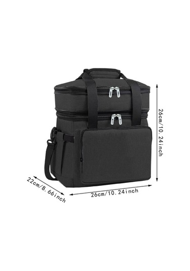 Pazly Yalıtımlı 18l Soğutucu Çanta Sıcak Soğuk Gıda Taşıma Siyah Siyah