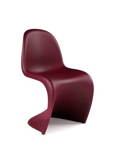 Vitra Panton Sandalye, Verner Panton Tasarımı, Modern Tek Parça Plastik Sandalye Bordo