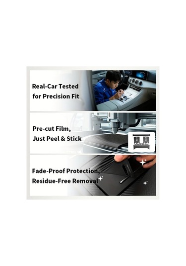 Honeybeeshop 2017-2020 Model 3 Karbon Fiber Konsol Vites Kolu Kaplama Buzlu Parıltı Deseni