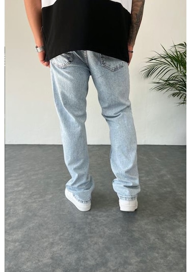 Vikingsjeans Baggy Rahat Kalıp Buz Mavisi Kot Pantolon Açık Mavi