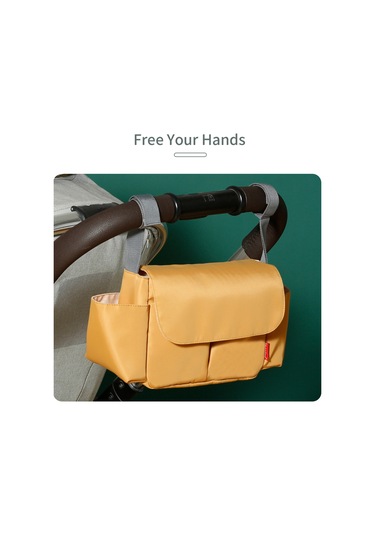 Dianziye Kırmızı Su Geçirmez Nilon Bebek Arabası Çantası - Büyük Kapasite, İç Bölmeli, Toz Koruyucu Tasarım Kırmızı