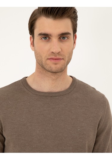 Pierre Cardin Erkek Vizon Melanj Kazak /triko 50296575-vr174 Vizon Melanj