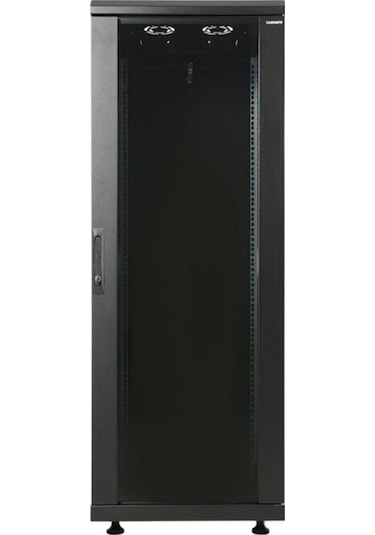 Canovate 42u 800x1000mm 19'' Dikili Tip Network Rack Kabinet Siyah 2 Yıl Üretici Garantili