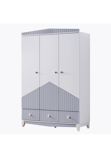 Bello Çocuk Odası Takımı, Bello Yavrulu Karyola, Fethiye 3 Kapaklı Dolap, Şifonyer - Gri Renkli Bello Çocuk Odası Takımı, Bello Yavrulu Karyola, Fethiye 3 Kapaklı Dolap, Şifonyer - Gri Renkli